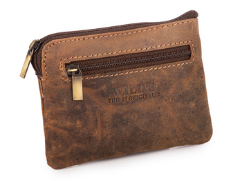 Klasyczne ciemnobrązowe etui na klucze ze skóry naturalnej WILD's