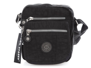 Mała materiałowa saszetka na ramię czarna Bag Street