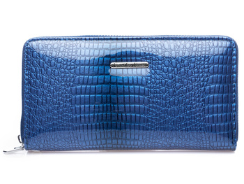 Jennifer Jones Women's lacquered wallet pencil case blue