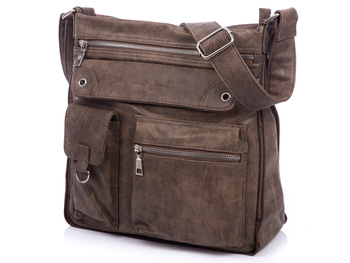 Jennifer Jones expandable women's shoulder bag brown