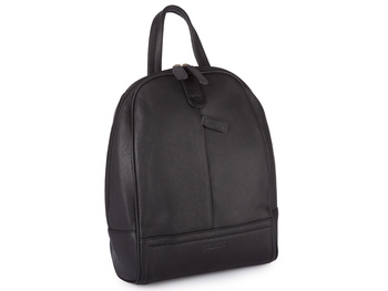 Skórzany plecak damski miejski w kolorze czarnym, skóra naturalna Bellugio