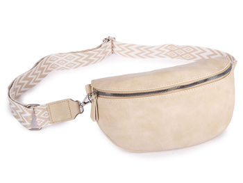 Saszetka damska nerka na ramię elegancka beżowa Jennifer Jones