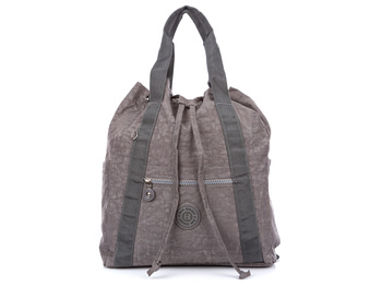 Bag Street Plecako-torba damska szara materiałowa