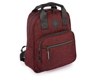 Lekki materiałowy plecak miejski turystyczny bordowy ORMI