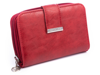 Jennifer Jones red women's wallet in soft eco leather