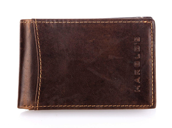 Men's pocket leather wallet dark brown J Jones