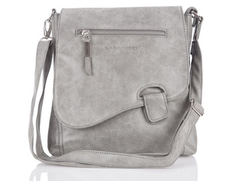 Grey women's postbag with flap Bag Street