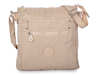 Leichte Stoff-Umhängetasche Tasche Street hellbeige