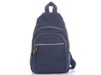 One shoulder fabric backpack blue Bag Street