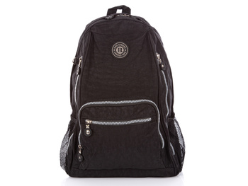 Bag Street Large black crepe hiking backpack