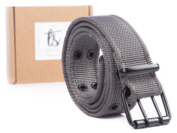 Men's double trouser belt grey SERGEJ ARNOLD