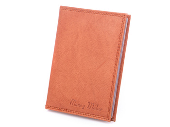 Money Maker light brown leather document case