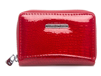 Women's lacquered card case red Jennifer Jones