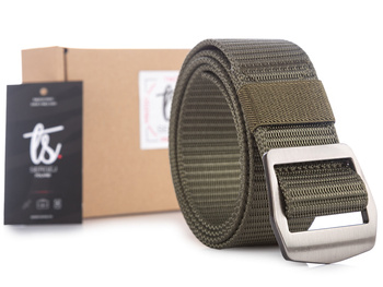 SERGEJ SPARTAN Green tactical men's clip-on trouser belt