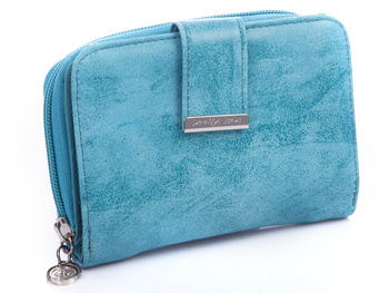 Jennifer Jones women's turquoise soft eco leather wallet