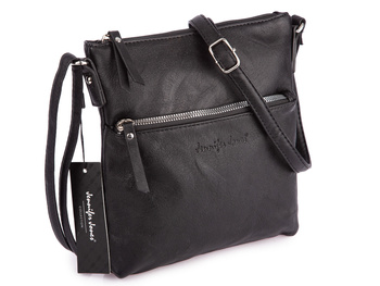 Stylowa czarna torebka damska na ramię miękka Jennifer Jones