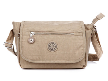 Bag Street Small travel shoulder bag beige lightweight