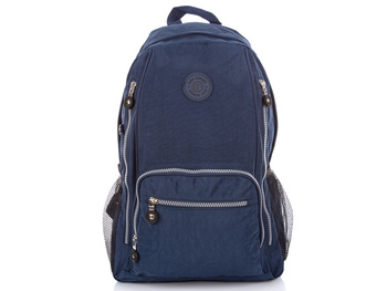Bag Street Large fabric backpack blue A4