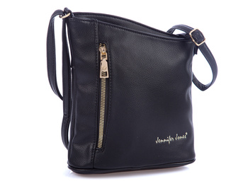 Jennifer Jones kleine schwarze Damenhandtasche aus weichem Öko-Leder