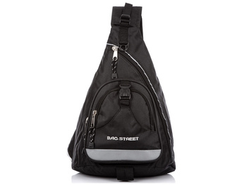 Bag Street One shoulder sports backpack black