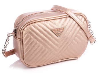 Jennifer Jones gold quilted women's handbag