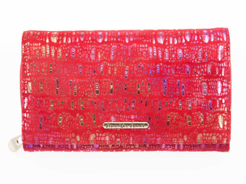 Women's red wallet with colorful inserts Jennifer Jones