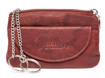 Bag Street Schlüsseltasche aus dunkelbraunem Leder