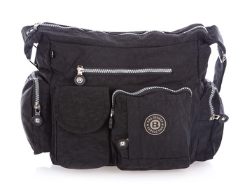 Bag Street Lekka czarna torebka damska materiałowa