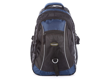 Bag Street Black and navy blue capacious backpack with 3 compartments