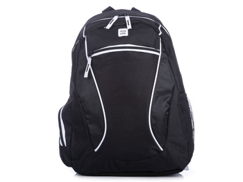 Black and white lightweight school backpack for boy A4 Semi Line