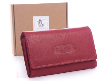 Money Maker Red horizontal women's leather wallet