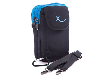 Extrem Herren-Tasche mit Gürtelbefestigung in Schwarz-Blau