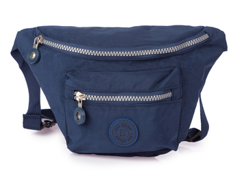 Lekka materiałowa saszetka biodrowa nerka w kolorze granatowym Bag Street