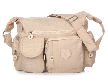 Hellbeige Stoff-Umhängetasche Tasche Street