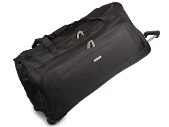 Bardzo duża torba podróżna z kółkami i wyciąganą rączką czarna elegancka Bellugio