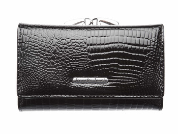 Jennifer Jones Black lacquered women's wallet large