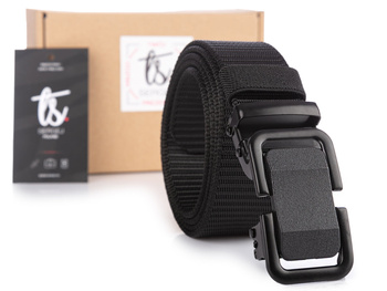 Black Men's SERGEJ KAMPALA Belt with Automatic Buckle