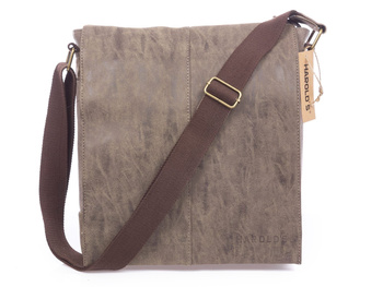 J Jones Duża pionowa torba męska z klapką brązowa