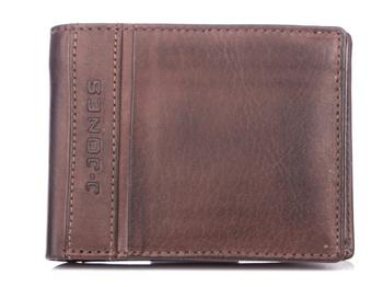 Men's leather wallet dark brown J Jones