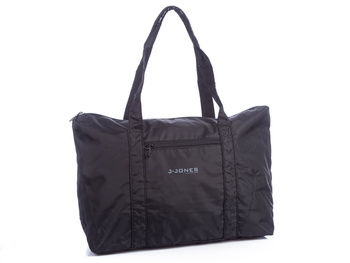 Praktyczna i lekka materiałowa torba podróżna w kolorze czarnym 50x35x20 cm