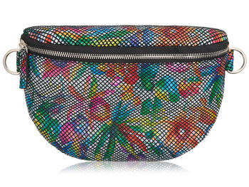 Kolorowa, skórzana saszetka damska typu crossbody Paolo Peruzzi