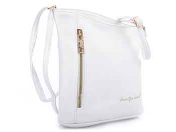 Small white Jennifer Jones women's handbag in soft eco leather