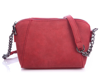 Kleine Damen-Umhängetasche mit Kette rot Jennifer Jones