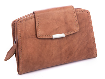 Money Maker women's leather wallet light brown RFID