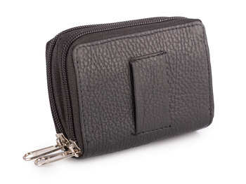 Mała czarna saszetka męska mocowana na pasek od spodni