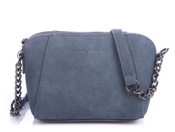 Small women's shoulder bag with chain blue Jennifer Jones