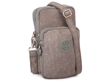 Pionowa mała torebka materiałowa na ramię szara Bag Street