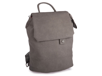 Szary plecak damski z klapką miejski elegancki Jennifer Jones