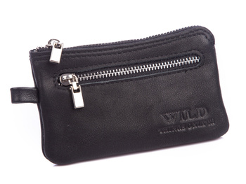 Leather key pouch black WILD Things Only