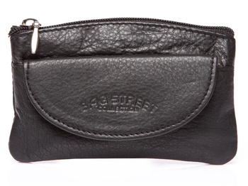 Black leather key case in soft natural leather Bag Street